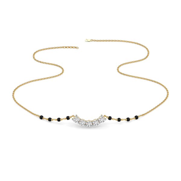 Arc of Love - Pure Gold Lab Grown Diamond Mangalsutra Necklace for Women - Lukson 