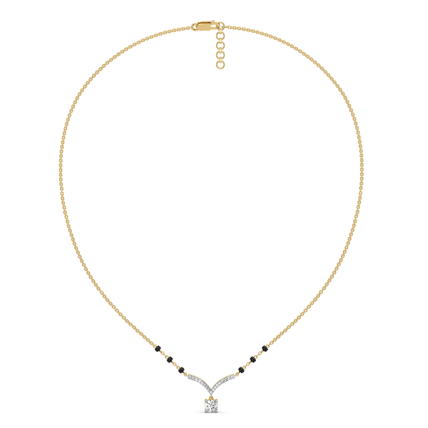 Wedding Vows 14K Gold - Lab Diamond Mangalsutra Necklace Online - Lukson 