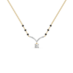 Wedding Vows - Pure Gold Lab Diamond Mangalsutra Necklace