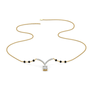 Wedding Vows - Pure Gold Lab Diamond Mangalsutra Necklace