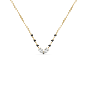 Twin Flame - Pure Gold Lab Diamond Mangalsutra Necklace