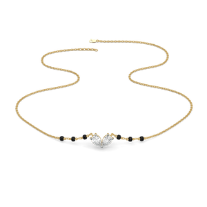 Twin Flame - Pure Gold Lab Diamond Mangalsutra Necklace
