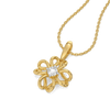 Floral Loop -Pure Gold Lab Diamond Pendant
