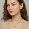 Floral Loop -Pure Gold Lab Diamond Pendant