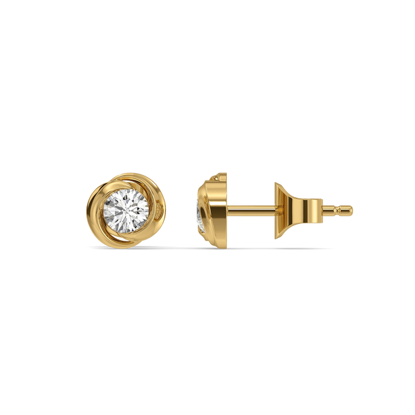 Cosmic Orbital - Pure Gold Lab Diamond Earrings
