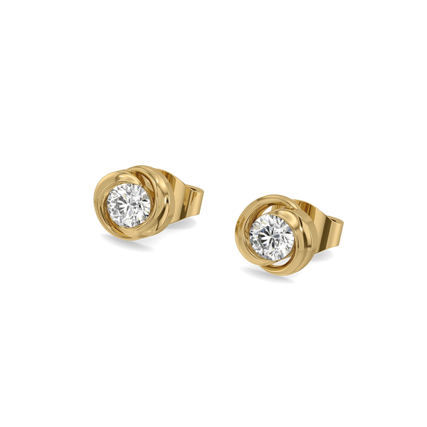 Cosmic Orbital - Pure Gold Lab Diamond Earrings