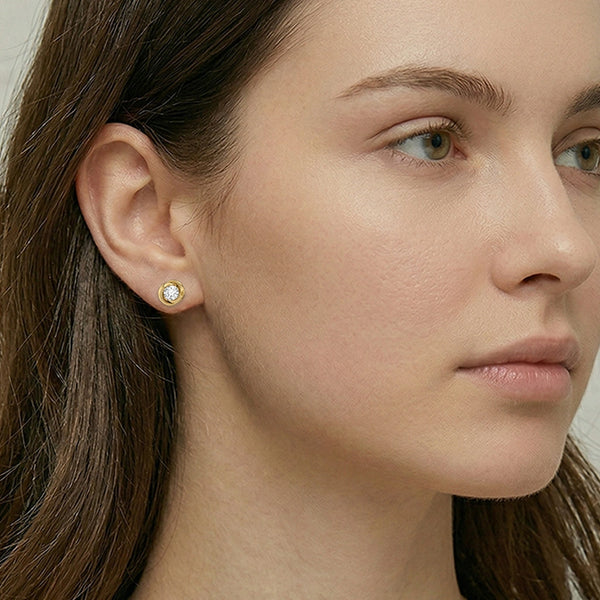 Cosmic Orbital - Pure Gold Lab Diamond Earrings