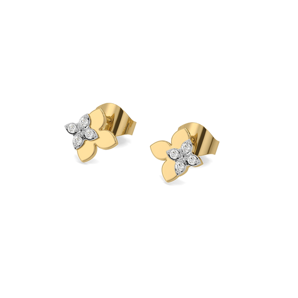 Jasmine Petals - Pure Gold Lab Diamond Earrings
