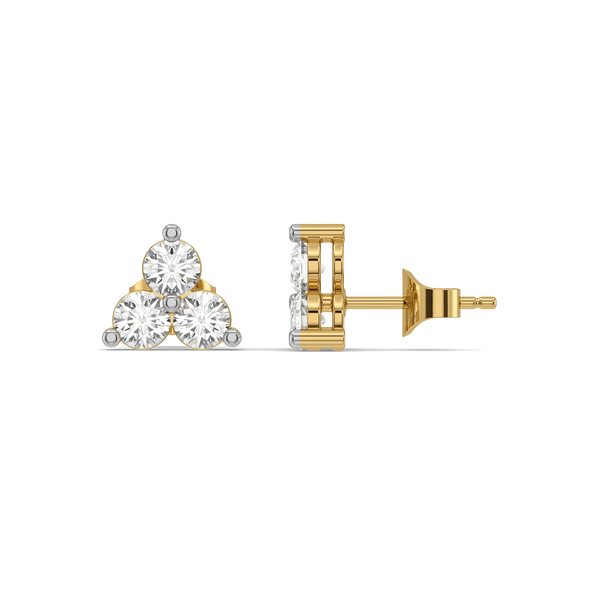 Destiny Cluster - Pure Gold Lab Diamond Earrings