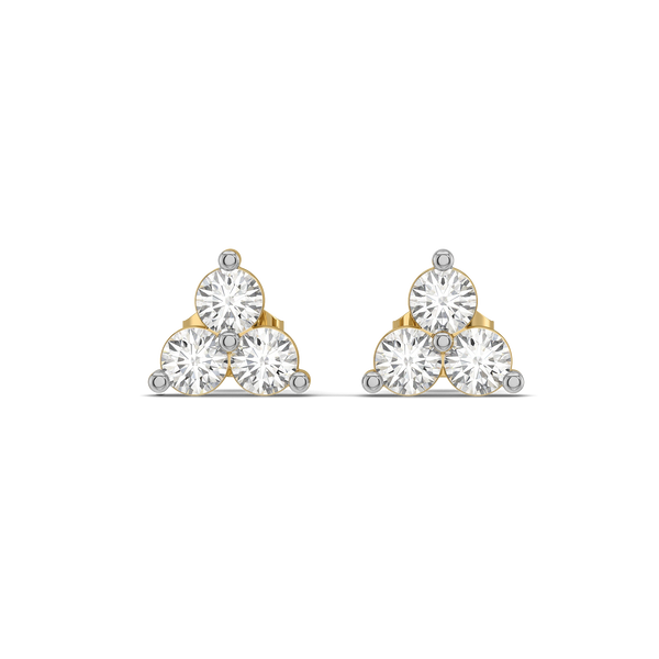 Destiny Cluster - Pure Gold Lab Diamond Earrings