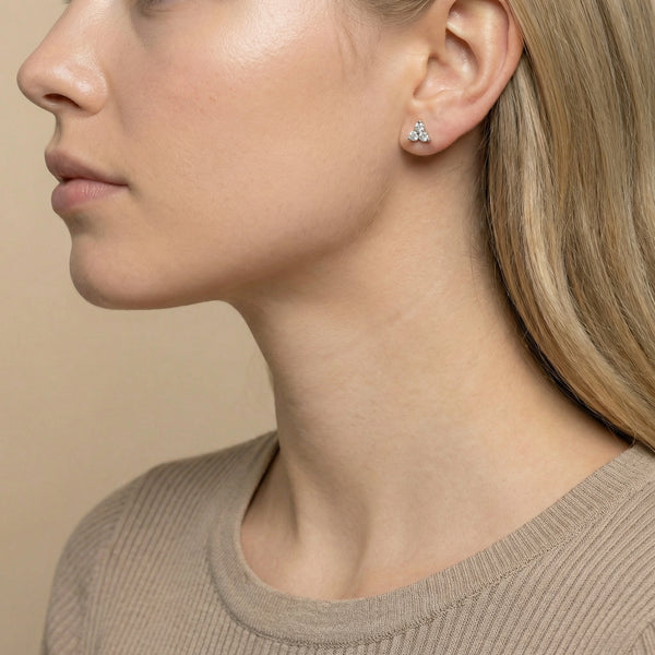 Destiny Cluster - Pure Gold Lab Diamond Earrings