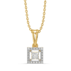 Framed Brilliance - Pure Gold Lab Diamond Pendant