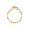 Framed Brilliance - Pure Gold Lab Diamond Solitaire Ring
