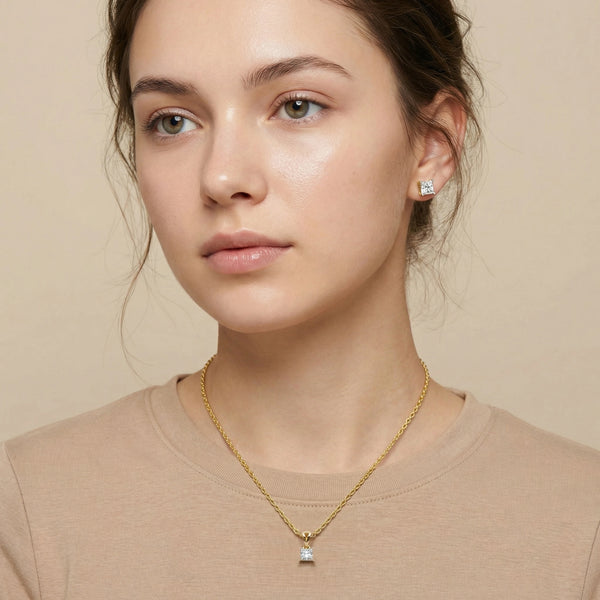 Modern Muse - Pure Gold Lab Diamond Pendant