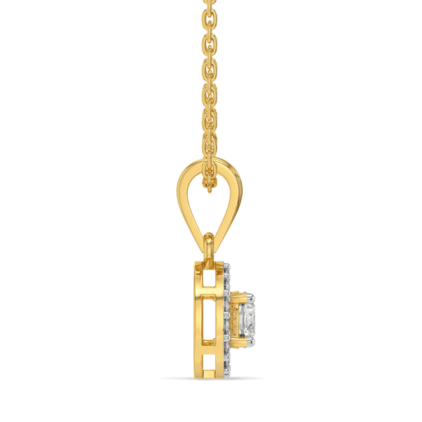 Circle of Light - Pure Gold Lab Diamond Pendant