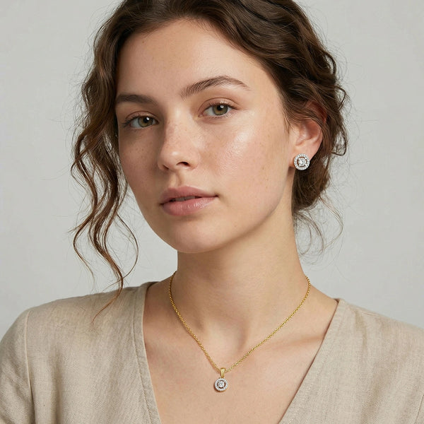 Circle of Light - Pure Gold Lab Diamond Pendant