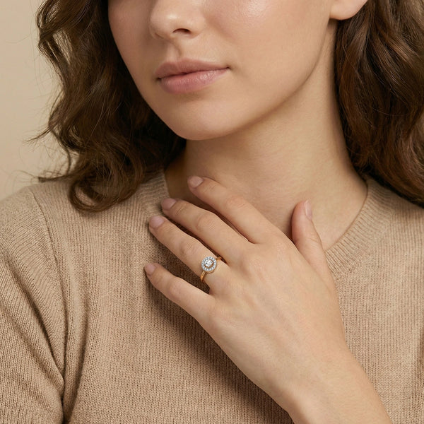 Circle of Light - Pure Gold Lab Diamond Ring