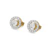 Circle of Light - Pure Gold Lab Diamond Stud Earrings