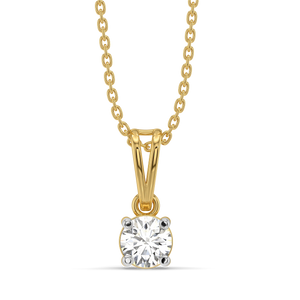 One & Only Pure Gold Lab Diamond Solitaire Pendant