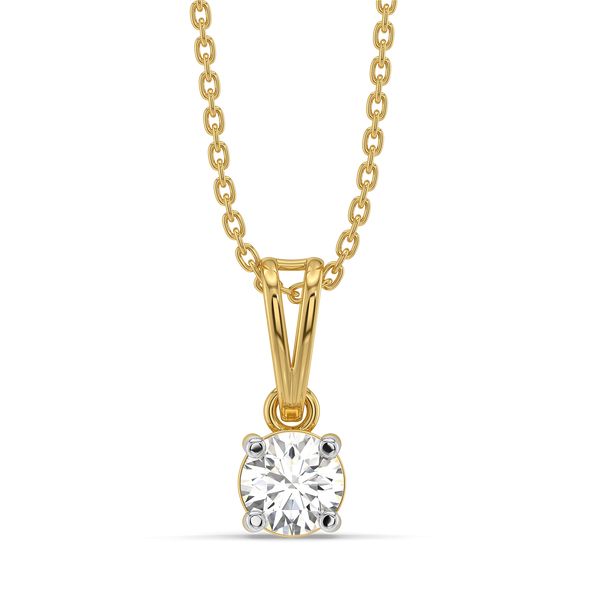 One & Only - Pure Gold Lab Diamond Solitaire Pendant