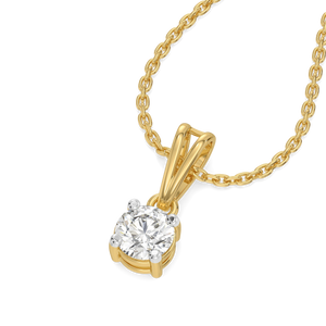 One & Only - Pure Gold Lab Diamond Solitaire Pendant