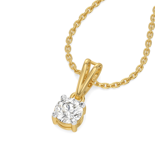 One & Only - Pure Gold Lab Diamond Solitaire Pendant
