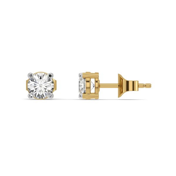 One & Only - Pure Gold Lab Diamond Solitaire Earrings