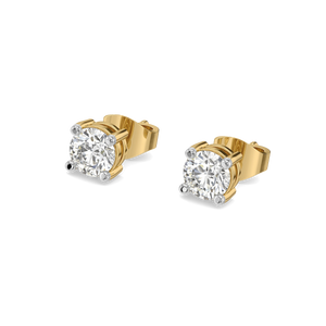 One & Only - Pure Gold Lab Diamond Solitaire Earrings
