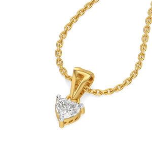 Amora Heart Solitaire - Pure Gold Lab Diamond Pendant
