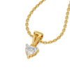 Amora Heart Solitaire - Pure Gold Lab Diamond Pendant