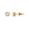 Amora Heart Solitaire - Pure Gold Lab Diamond Earrings