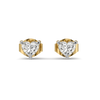 Amora Heart Solitaire - Pure Gold Lab Diamond Earrings