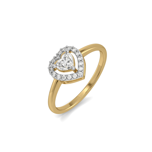 Devotion Heart Halo - Pure Gold Lab Diamond Solitaire Pendant