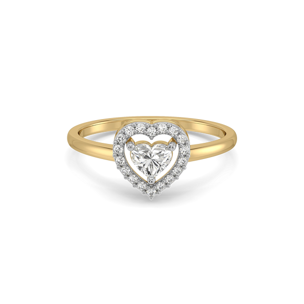 Devotion Heart Halo - Pure Gold Lab Diamond Solitaire Pendant