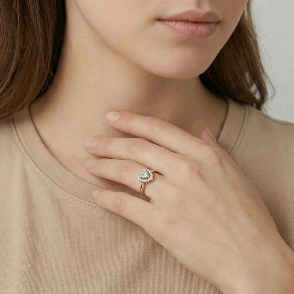 Devotion Heart Halo - Pure Gold Lab Diamond Solitaire Pendant