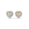 Devotion Heart Halo - Pure Gold Lab Diamond Solitaire Earrings