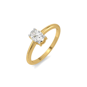 Aura Oval Solitaire - Pure Gold Lab Diamond Ring