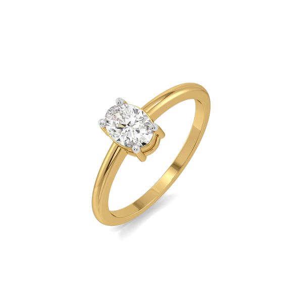 Aura Oval Solitaire - Pure Gold Lab Diamond Ring