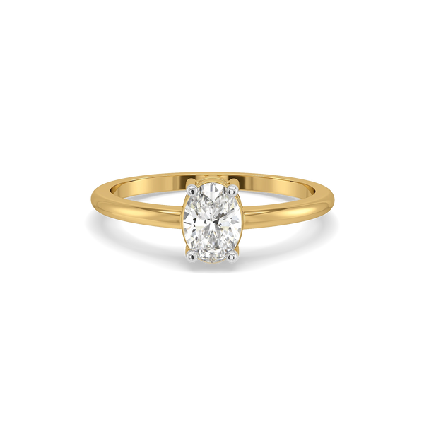 Aura Oval Solitaire - Pure Gold Lab Diamond Ring