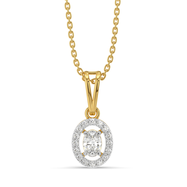 Empress Oval - Pure Gold Lab Diamond Pendant