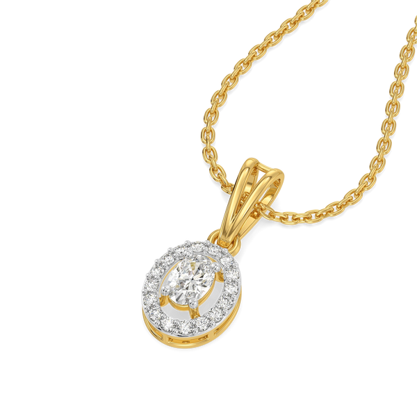 Empress Oval - Pure Gold Lab Diamond Pendant