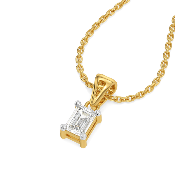 Lumina Emerald - Pure Gold Lab Diamond Pendant