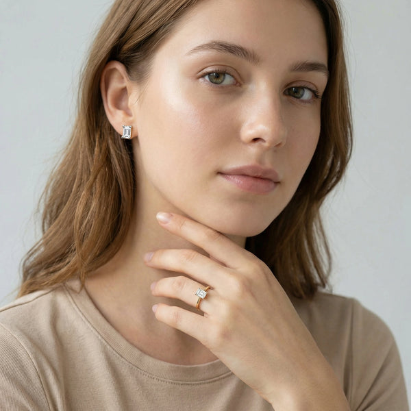 Lumina Emerald - Pure Gold Lab Diamond Ring