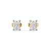 Lumina Emerald - Pure Gold Lab Diamond Stud Earrings
