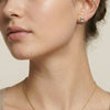Lumina Emerald - Pure Gold Lab Diamond Stud Earrings