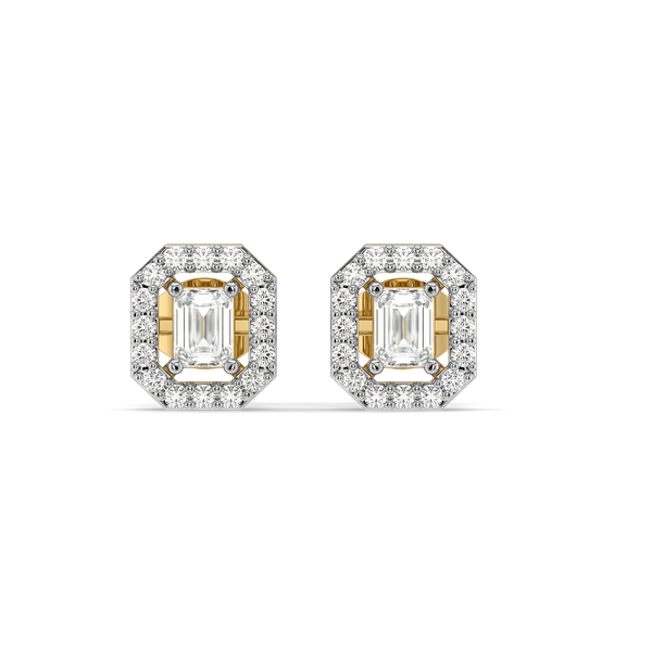 Gatsby Glamour - Pure Gold Lab Diamond Stud Earrings