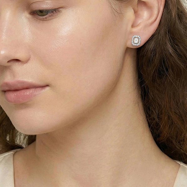 Gatsby Glamour - Pure Gold Lab Diamond Stud Earrings
