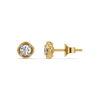 Swirl Studs - Pure Gold Lab Diamond Earrings