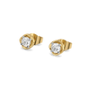 Swirl Studs - Pure Gold Lab Diamond Earrings