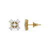 Open Mesh - Pure Gold Lab Diamond Stud Earrings